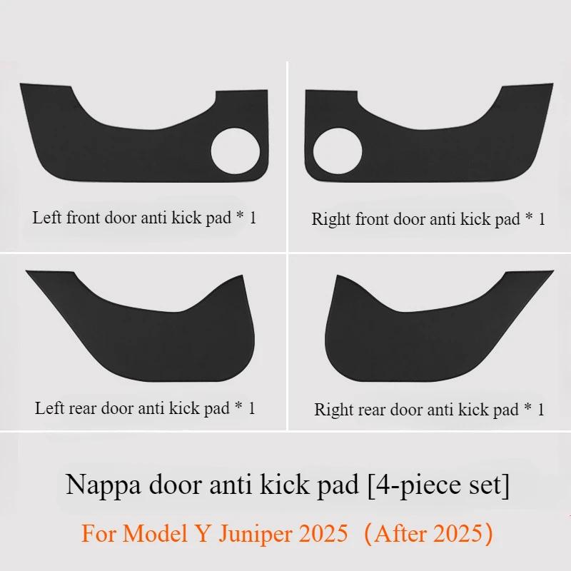 Anti Kick Pads for Tesla Model Y Juniper 2025 Whole Car Nappa Leather Interior Decoration Rear Seat Backrest Mats Accessories