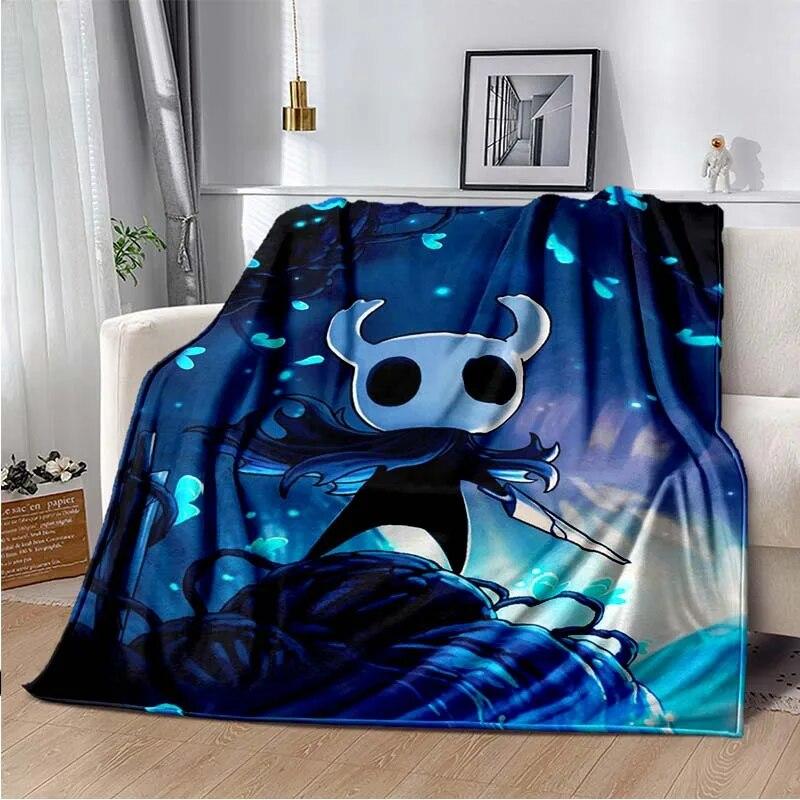 Spill Hollow Knight 3D-trykket Kunst Fleecepledd for Senger Fottur Piknik Tykk Dyne Sengeteppe Fleece Kastepledd