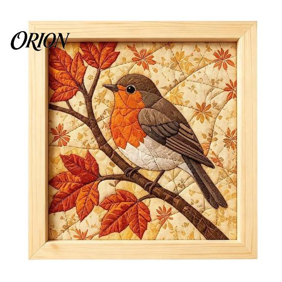 Japanese Textile Art Sets DIY Fabric Kit, Handmade No-Sew Mosaic Wall Craft with Artistic Projects Frame, Beginner Friendly Cute Animals Layered