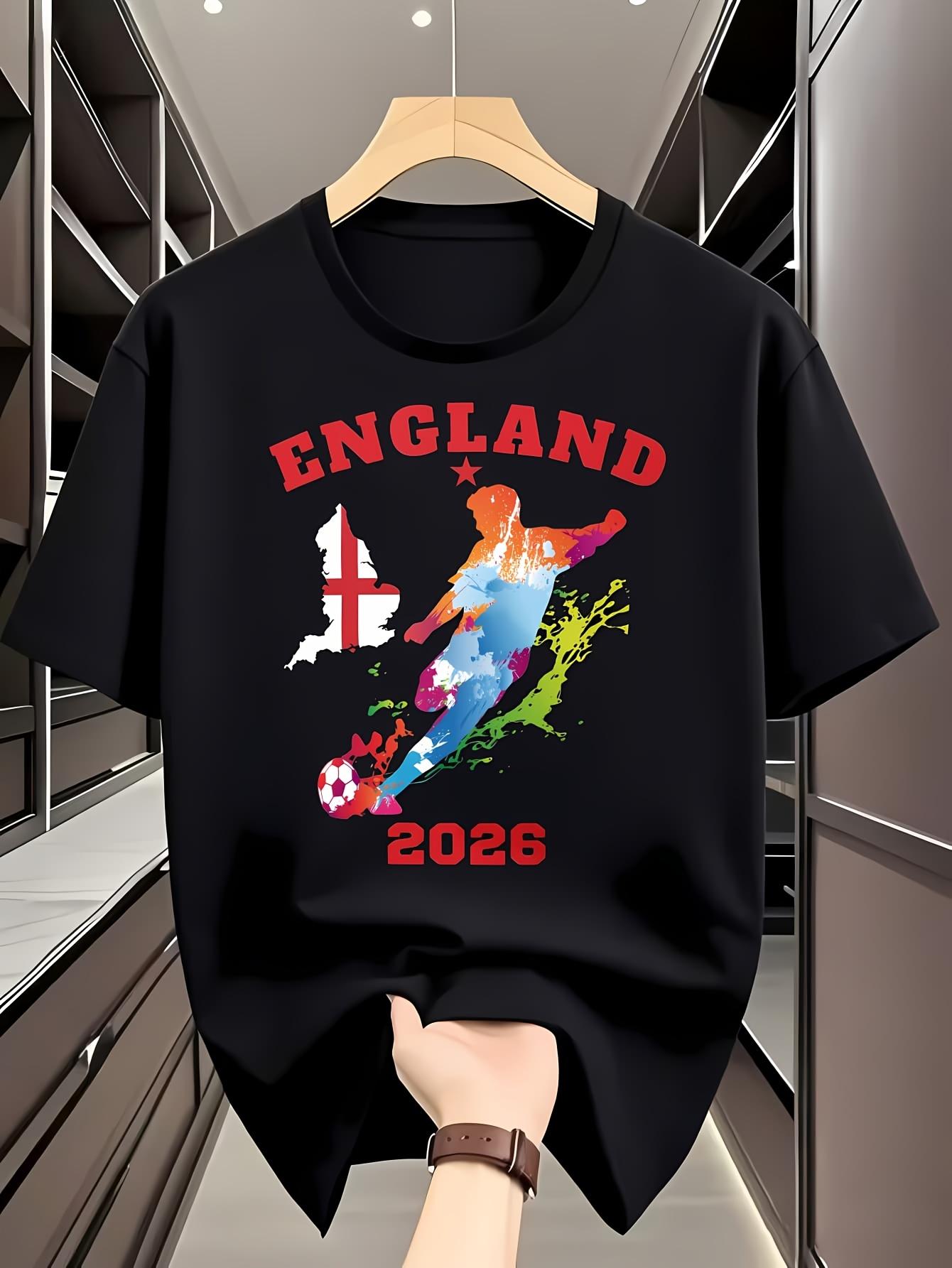 England Shirt England Shirt 2026 England Soccer Shirt English Football High Quality Pure Printed T Shirt Summer Women T Shirt S чёрный