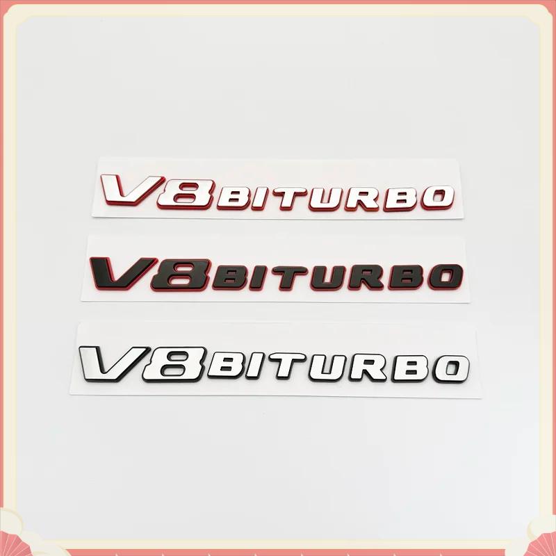 GSNL1 GSNL10 3D Letters Car ABS Side Trunk Emblem V8BITURBO Logo Sticker for Mercedes-Benz W205 C63 C63S Series Accessories