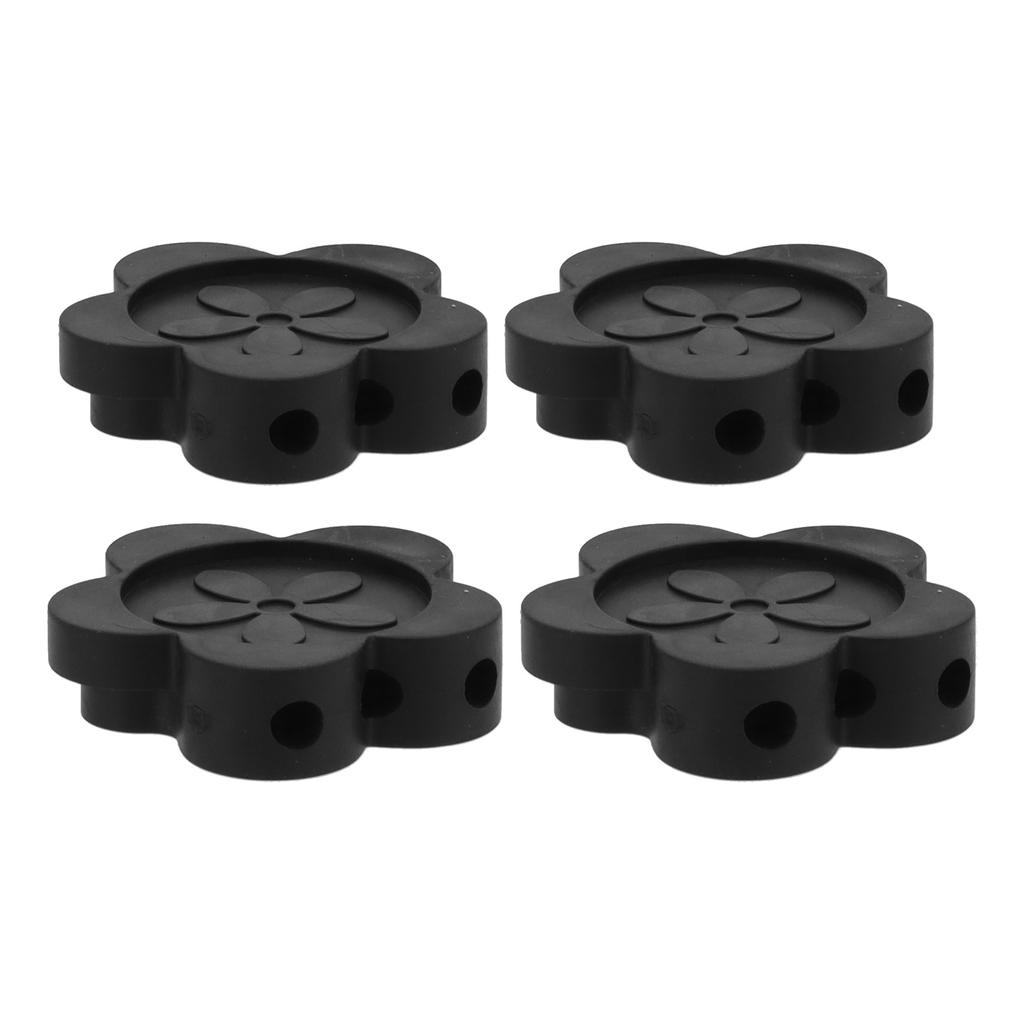 4PCS Petal Shaped Rubber Furniture Feet Mat NonSlip Risers Lifts Height Floor Protector