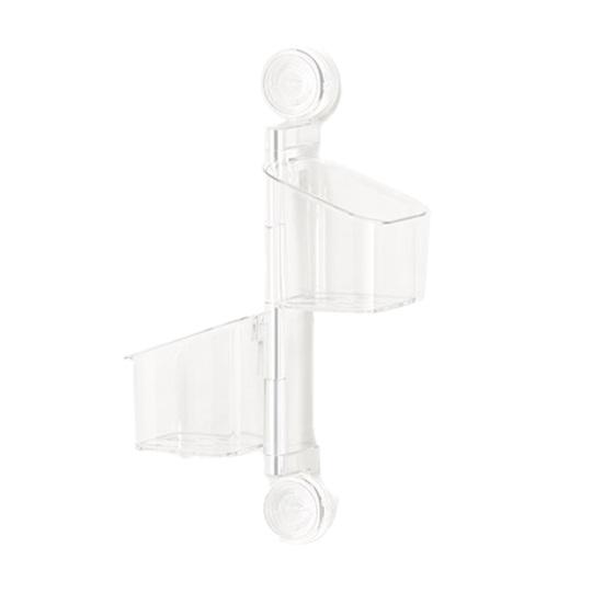 Wandmontierter Küchenorganizer Saugnapf Aufbewahrungskorb Mehrstöckiger drehbarer Aufbewahrungsbehälter für Obst Gemüse Badezimmergebrauch