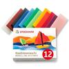 STOCKMAR Beeswax Clay, 12 Colors, 12 Sheets, 250g, ST51200