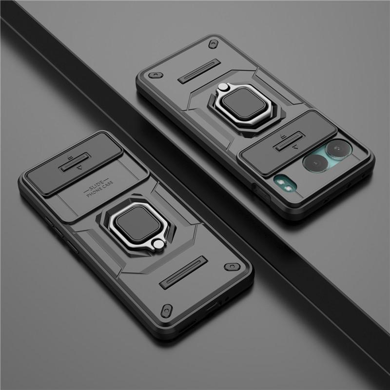 For OnePlus Nord 4 5G Cover For OnePlus Nord 4 Case 6.74 Inch Lens Protection Shockproof Push Window Magnetic Holder Bumper