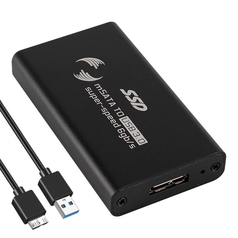 M.2 SSD Enclosure Aluminum Alloy MSATA USB 3.0 High Speed Data Transfer External Hard Drive Case for 2230/2242/2260/2280