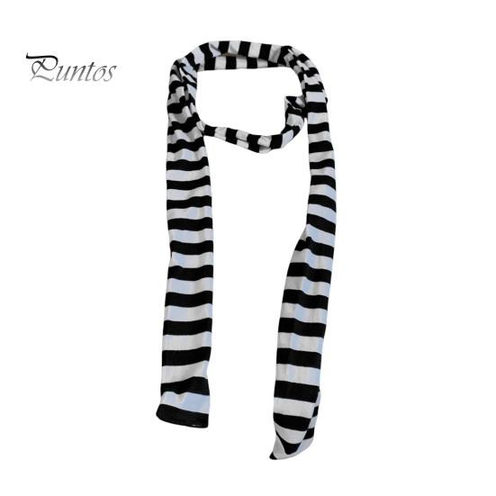 

Женский шарф с полосатым принтом, тонкий длинный шарф в стиле Харадзюку, легкий дышащий хлопковый шарф, повязка на шею для девочек A