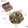 New Christmas candle holder, imitation wreath, lamp holder ornament, vintage wooden glass candle holder, dried flower aromatic candle holder