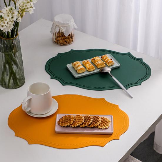 Table Placemat Reusable Easy To Clean Waterproof Anti-scalding Dining Room Kitchen Insulation Pad Home Decor for Gift