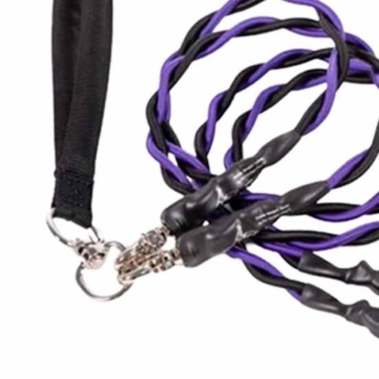 Double Bungee Dog Leash 360-degree Swivel Tangle-Free Dual Dog Leash Shock Absorbing