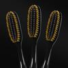 6 Pack Premium Black and Golden Patterned Handle Toothbrushes - Full Head Soft Nylon Bristles for Gentle Cleaning, Unscented Manual Toothbrush Set