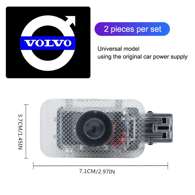 

2Pcs LED Welcome Lights Car Door Emblem Projector Lamps Sticker For Volvo XC90 V90 V60 XC60 V40 EC40 EX40 S80 S60 S90 C40 XC40