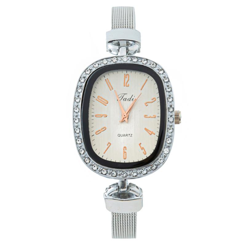 Женские часы JYL Модные с бриллиантами Европейский кожаный ремешок White королевский пурпурный