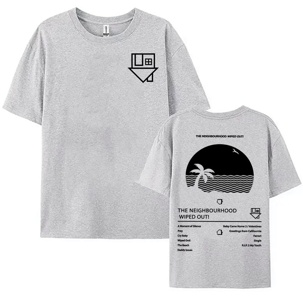 Wiped Out Album Tlačené Tričká The Neighbourhood NBHD Kapela Tričko Bavlna Vysoká Kvalita Letné Tričko Dámske Pánske Oblečenie Tee