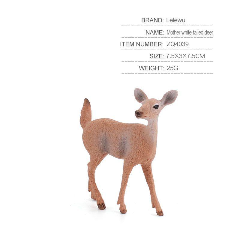 Hand-painted Simulation Of Animal Reindeer Squirrel Red Fox Model Set For Collectors