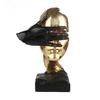 New Silence Is Gold Abstract Art Statue Ornaments Human Face Entrance Home Resin Craft Wine Cabinet Decorative Furnishings