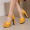 Krazing Pot Polyurethane Super High Heels Summer Size 43 Size 42 Size 50 Butterfly-knot Women Peep Toe Sandals
