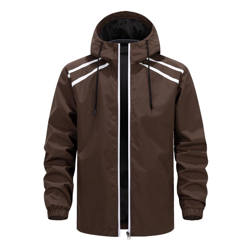 Men's Outdoor Reflective Hooded Jacket - Casual, Loose, Versatile Trendy Top