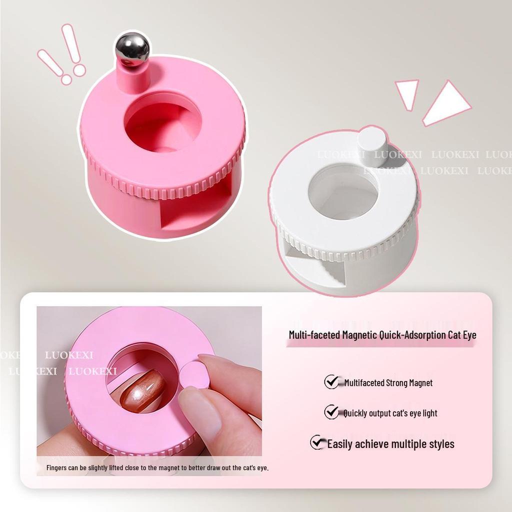 Automatic Cat Eye Nail Art Tool with Super Strong Magnet and Glass Bead Suction for Beginners