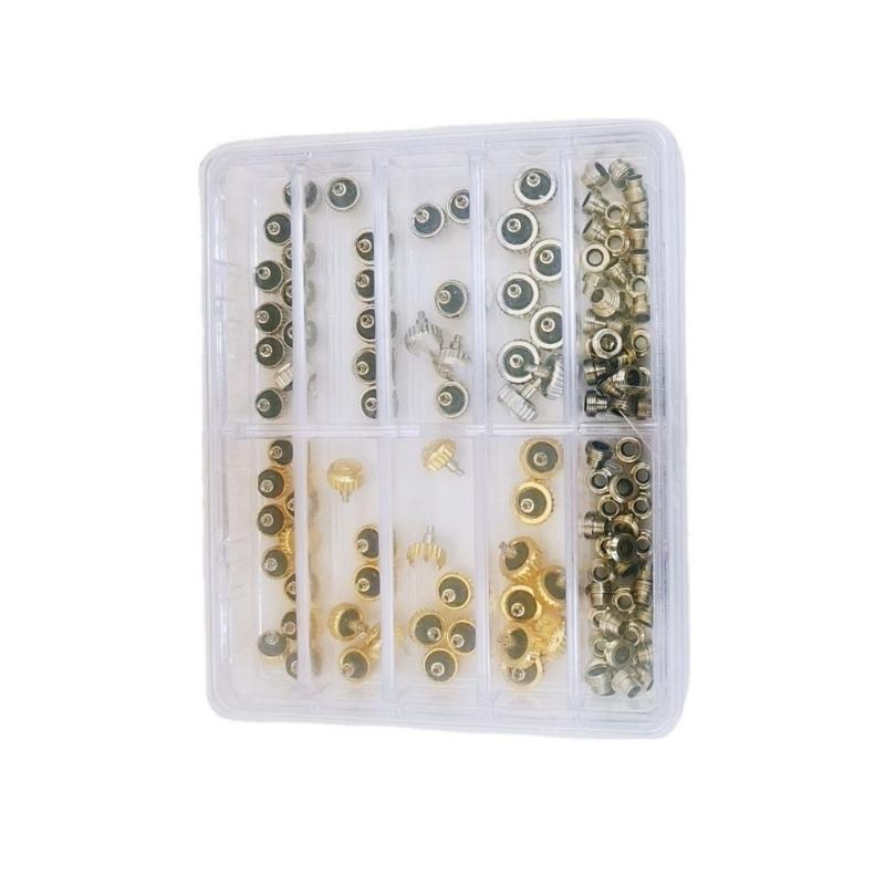 Watch Crown Stem Replacement Part Alloy Steel Accessories for Watch Repair and Maintenance Watchmaker Tool