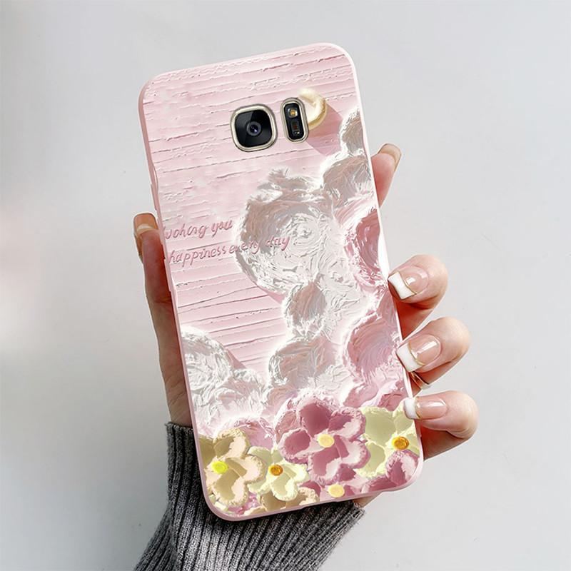 For Samsung Galaxy S6 S7 S 7 Edge Silicone Case Cute Butterfly Soft TPU Phone Back Cover For Samsung Galaxy S7 Edge Case Bumper