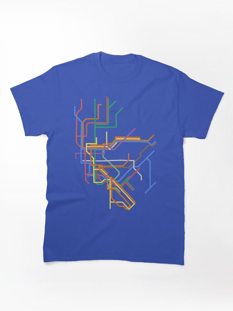 Metro Minimalist New York City Transit Line Map Classic T-Shirt