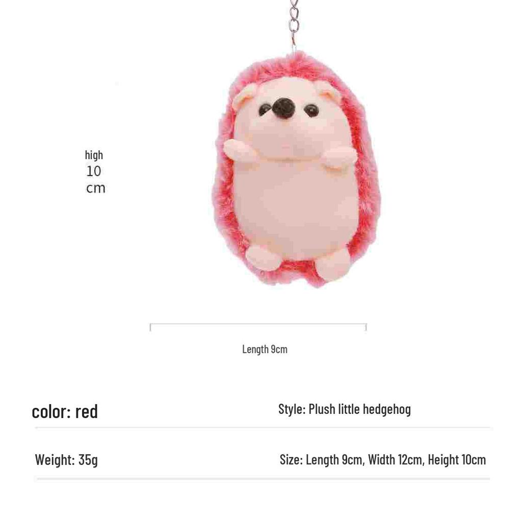 Adorable Hedgehog Plush Keychain Backpack Pendant Doll
