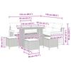 9 Piece Garden Sofa Set with Cushions In Beige and Light Grey