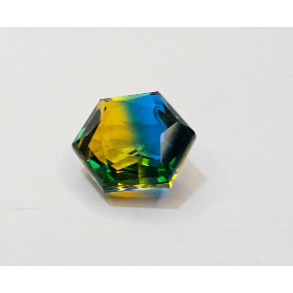 Natural Ametrine Bi-Color Hexagon Cut 23-24 Ct Beautiful Certified Gemstone