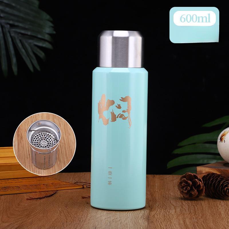 

Чашка для тушеного чая из нержавеющей стали 316, вакуумная чашка большой емкости для офиса и дома, выдержанный белый чай, чашка для тушеного чая, подарок 600ml