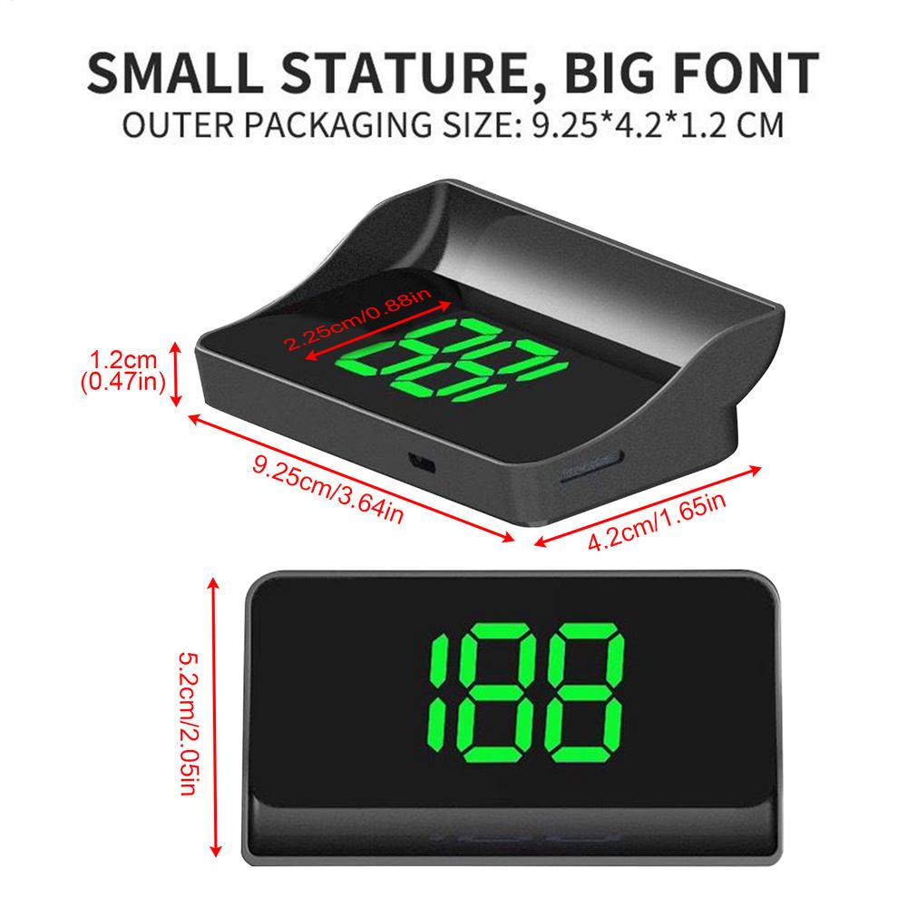 Car Speedometer Display HUD Windshield Projector Digital Auto Speed Monitor For Sedans SUVs Trucks Buses RVs Scooters Bicycles