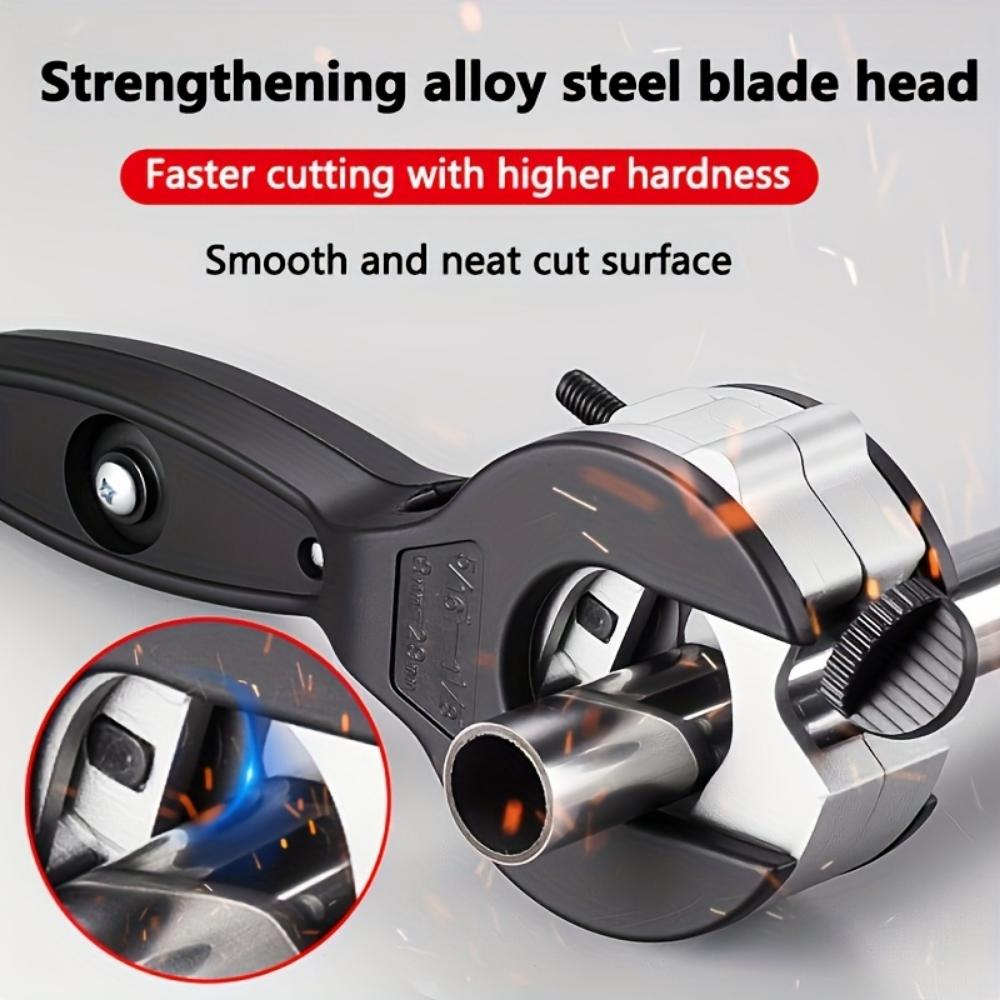 Těžký ráčnový řezač trubek - Rozsah řezání 1/4" až 7/8" pro měď, hliník, nerezovou ocel, PPR, PE trubky (8mm-29mm)