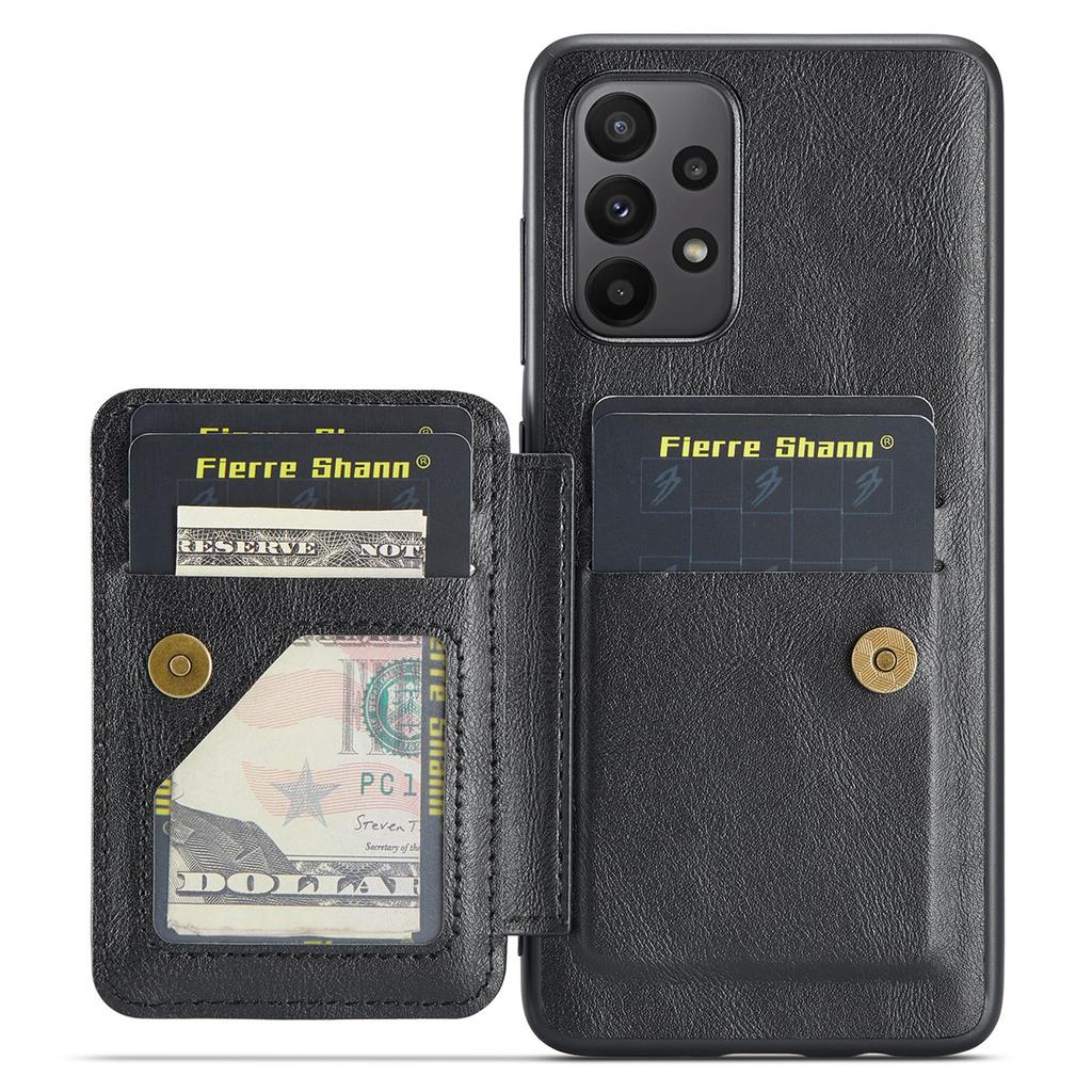 For Samsung Galaxy A73 5G Case with Card Holder Leather+TPU Protective Phone Cover
