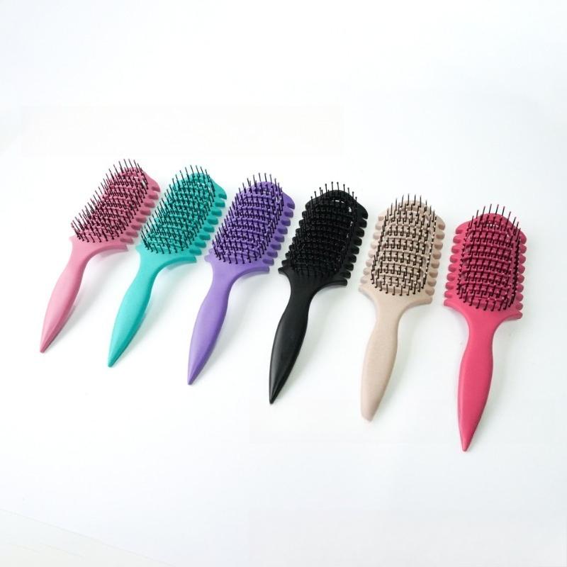 Bouncing Comb, Hollow Massage Comb, Cross-border Comb, Hair Dryer, Two-in-one, for Straightening and Fluffy Curling Hair