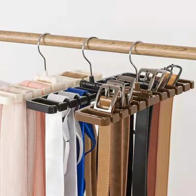 Closet Tie Racks Hangers,Multifunction Scarf Belt Holder Wardrobe Organizer Storage for Men Women Black