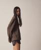 EZIO WOMEN W Soft Filling Round Knit_Brown