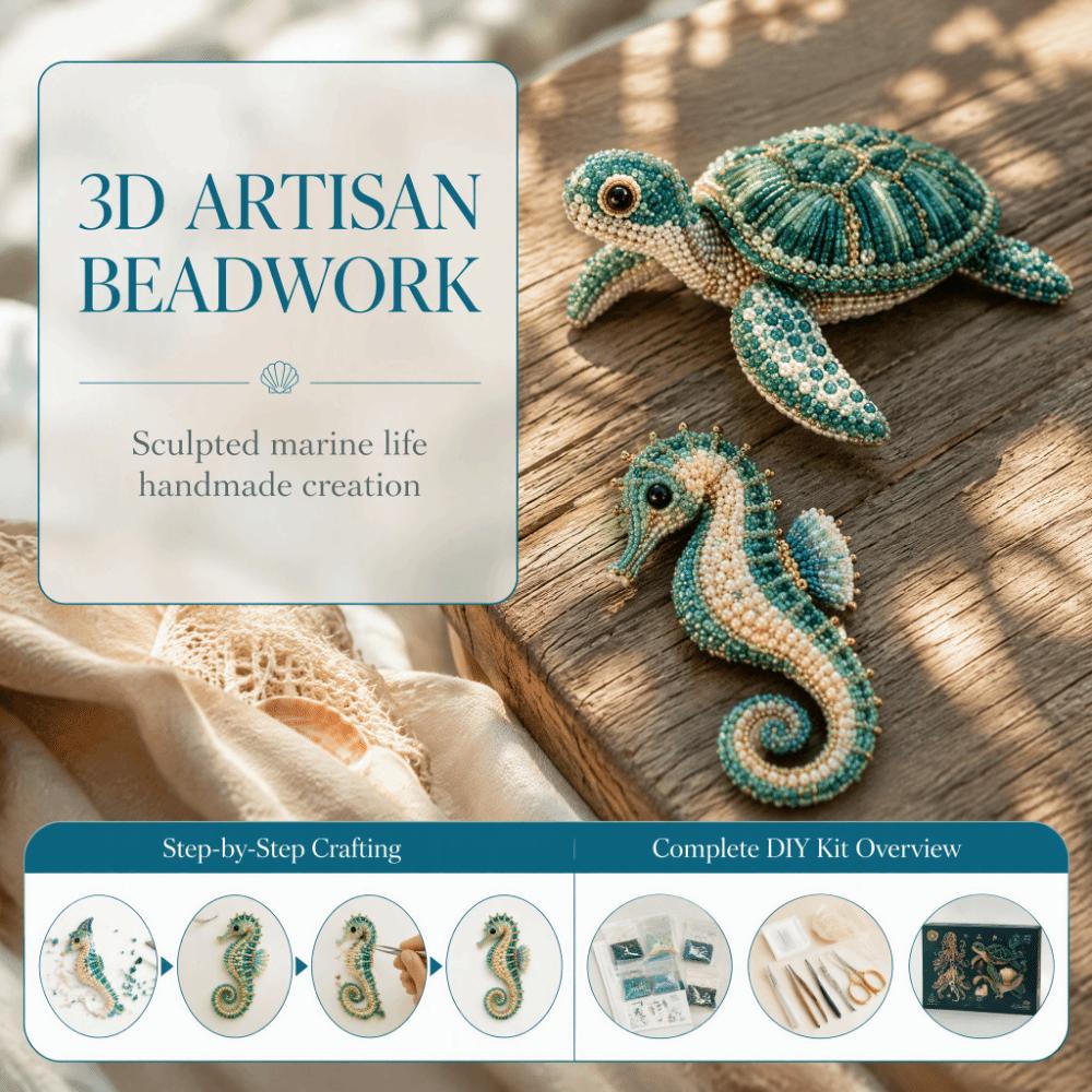 Colorful Beads Bead Craft Kit Animal Shape DIY Beadwork Kit Desktop Display