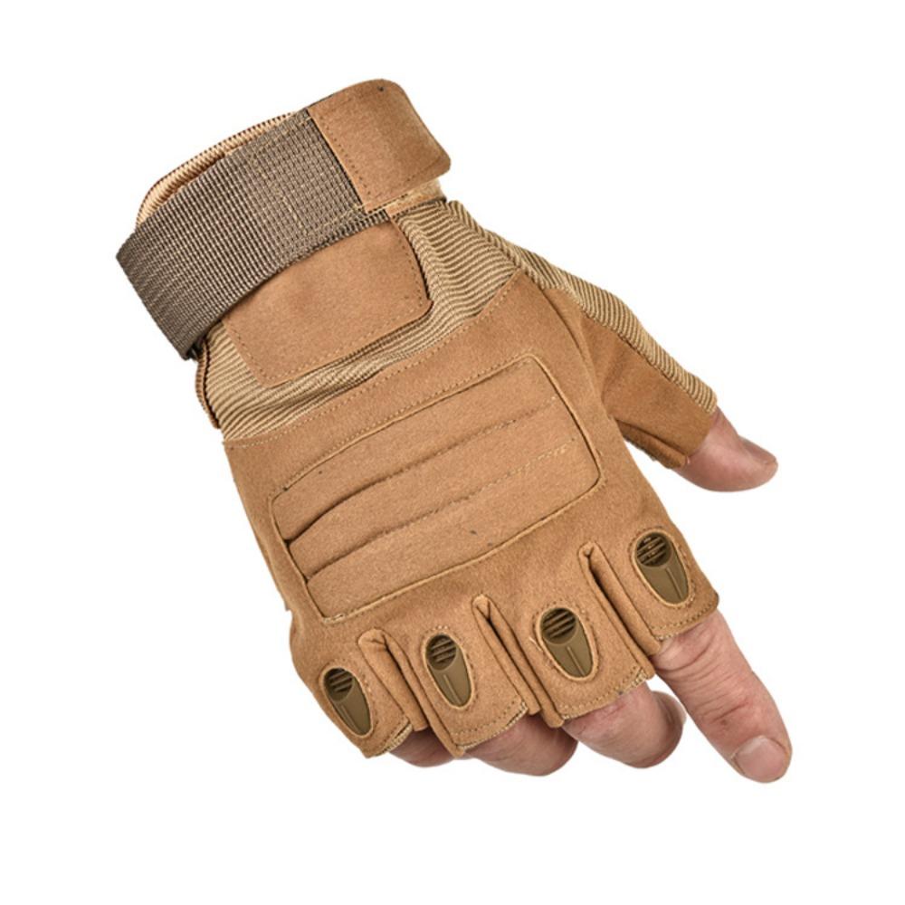 Cycling Half Finger Open Finger Protection Anti-skid Camping Training Black Hawk Gloves