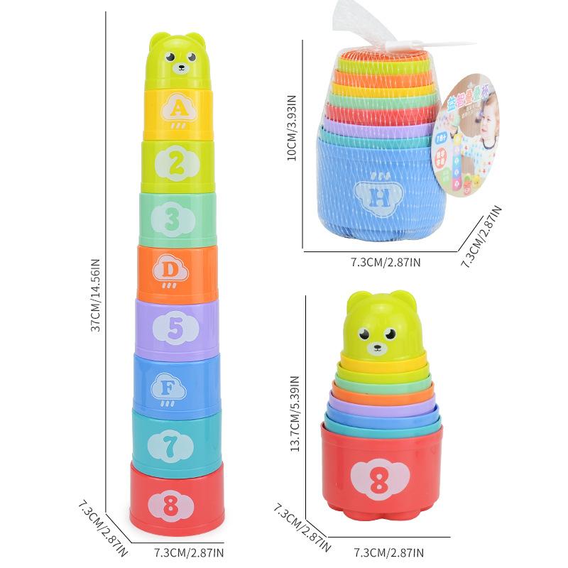 Children'S Educational And Early Education Cognitive Stacking Music, Interactive Leisure Competitive Speed Stacking Cup Toy Table Game