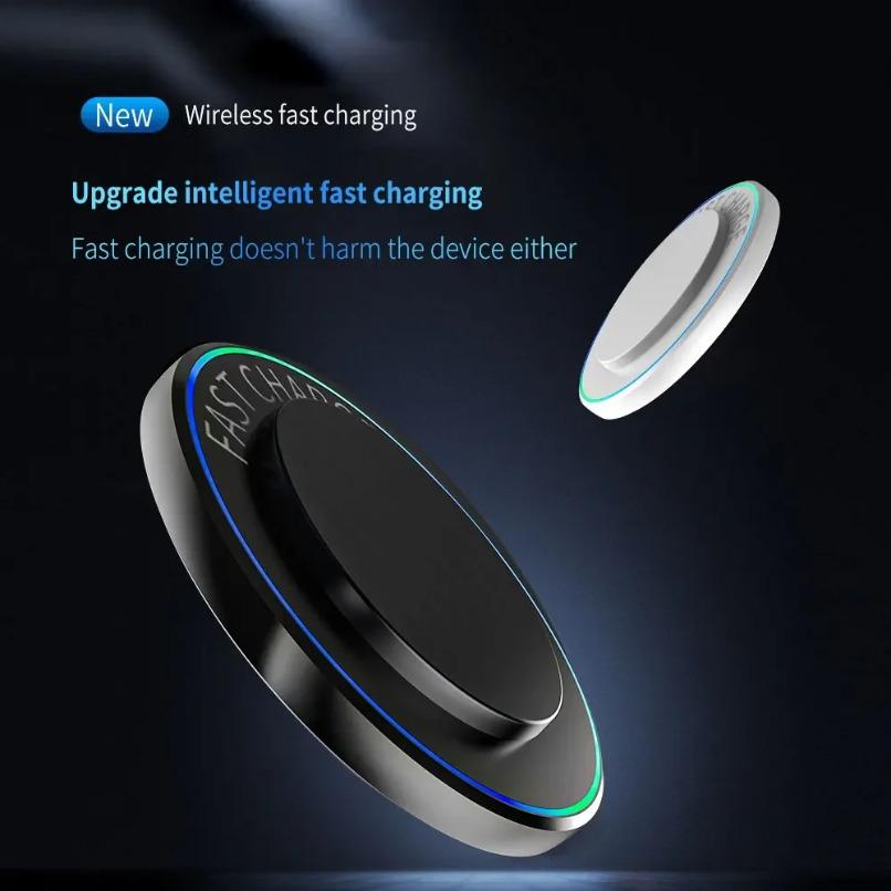 Mini LED Light Fast Charger 30W Wireless Charger Station Pad Desk Stand For iPhone 16 15 14 13 12 Samsung S25 Xiaomi AirPos Pro