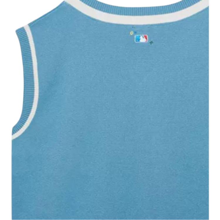 New Era MLB Striped Pullover V-Neck Vest Unisex Vests Light-Blue 13789092