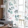 Plantas Folhas Verdes Aquarela Cortinas de Tule para Sala de Estar Cortina Translúcida para Quarto Cozinha Persianas Cortinas Voile