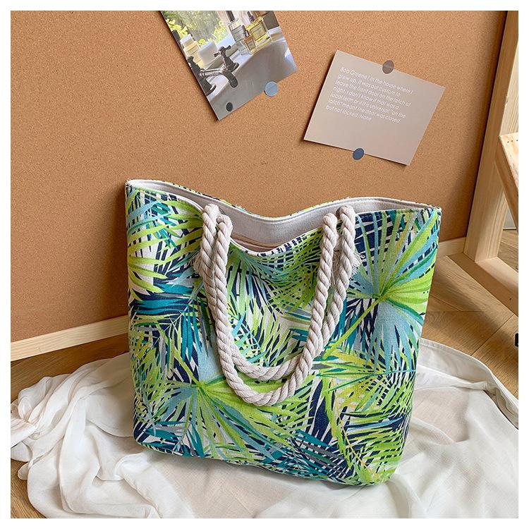 New Women Handbag Floral Printed Beach Shopping Large Capacity Tote Bag Fashion Casua High Capacity Travel Ladies Shoulder Bag