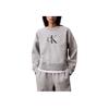 Calvin Klein Casual Short Letter Loose Round Neck Drop Shoulder Long Sleeve Sweatshirt Women Sweatshirt Gray 47A214G-031