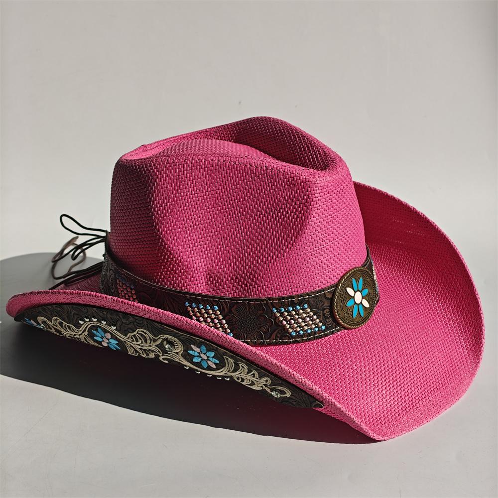 New Embroidery Accessories Straw Cowboy Hat For Women And Men – Western Sun Hat For Country Concert Rodeo And Cowgirl Outfit