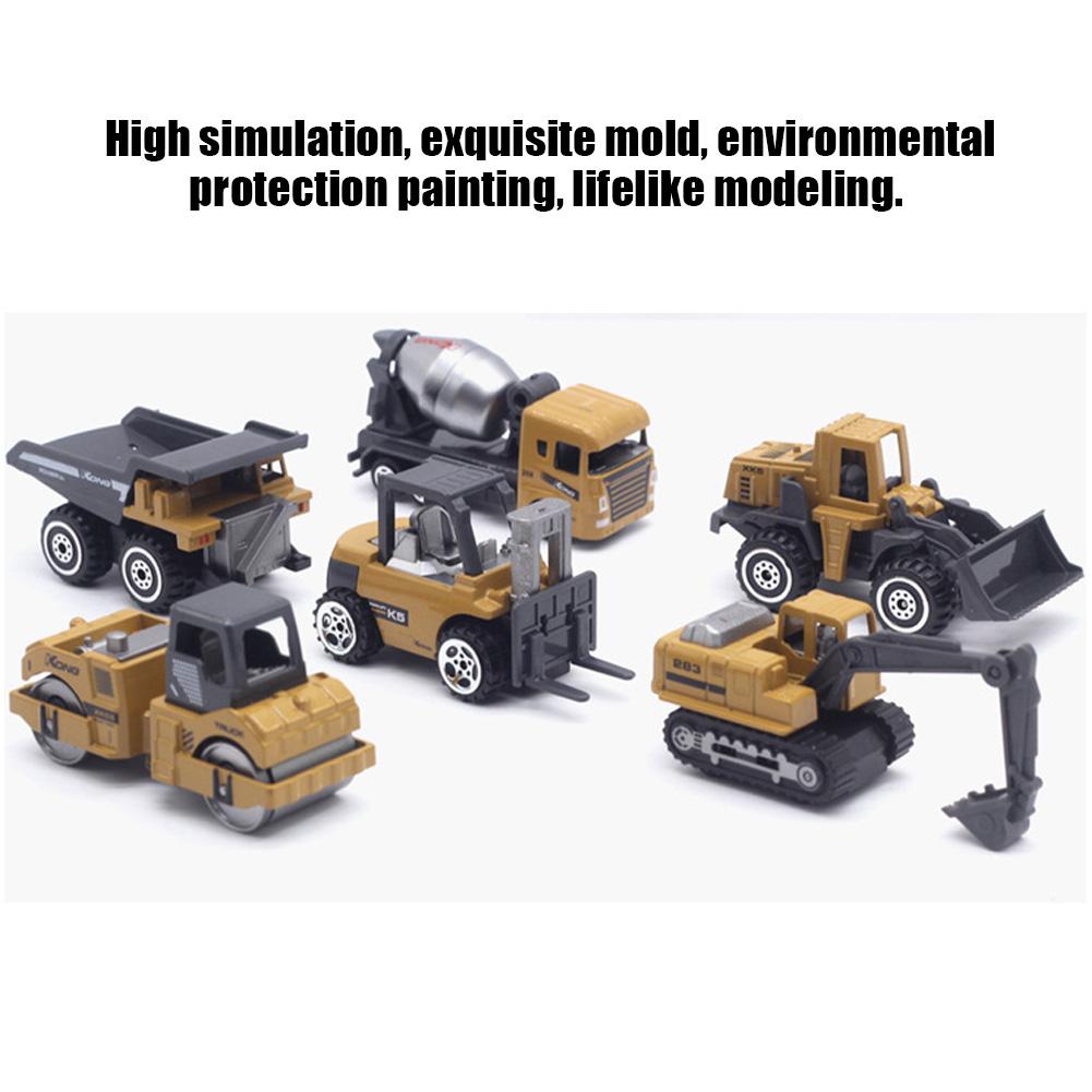 1Celsius64   Alloy Truck Engineering Car Toys Model Set for Children Gift Home Decoration