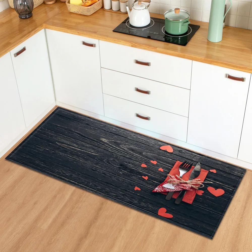 Valentinstag Liebe Rosenmuster Hausküche Bodenmatte Eingangsbereich Dekoration Bodenmatte