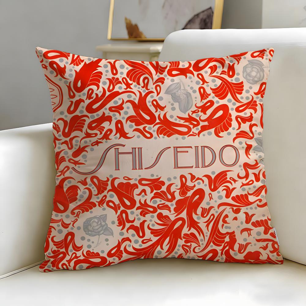 classic skincare brand Shiseido Cushion Cover Soft & Easy-Wash Pillow Case – Versatile for Couch, Bed, Travel and Office