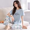 Pajamas Ladies Summer Modal Short Sleeve Trousers Thin Summer Ice Silk Cool Large Size Summer Loungewear Set