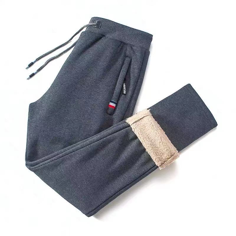 Hommes Fitness vêtements de sport pantalons de survêtement pantalons de survêtement pantalons de survêtement hommes Joggers M-5XL hiver laine d'agneau pantalons décontractés chauds